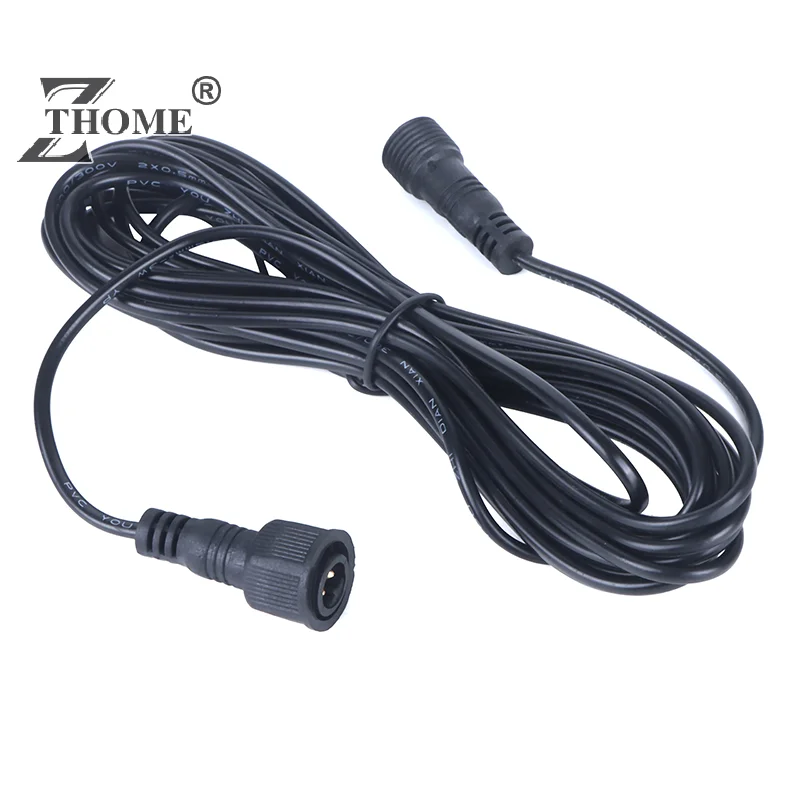 Solar Spotlight Cable 5 Meter Extension Cable For Solar Spotlight Waterproof Cable 2 Pin Male To Female Connector Floodlight Universal 5M