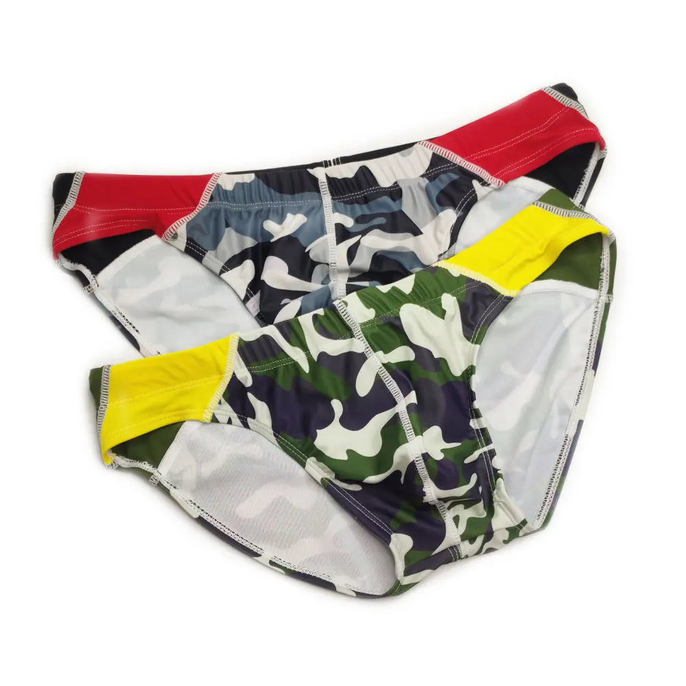 Push Up Mens Swim Briefs Camo Swimwear Sexy Swimming Trunks Gay Swimsuit Bathing Suit Beach Shorts Desmiit Zwembroek Sunga