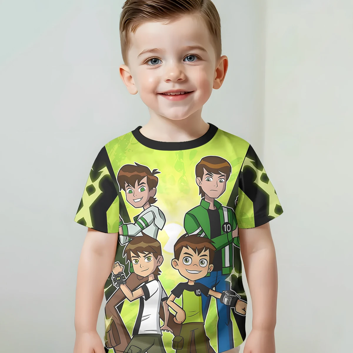 Ben Tennyson 10 T 3D Print Baby Clothing 5 to 14 Years Male Outdoor Clothes for Children Boy Girl Child T-Shirt Top Shirts 5