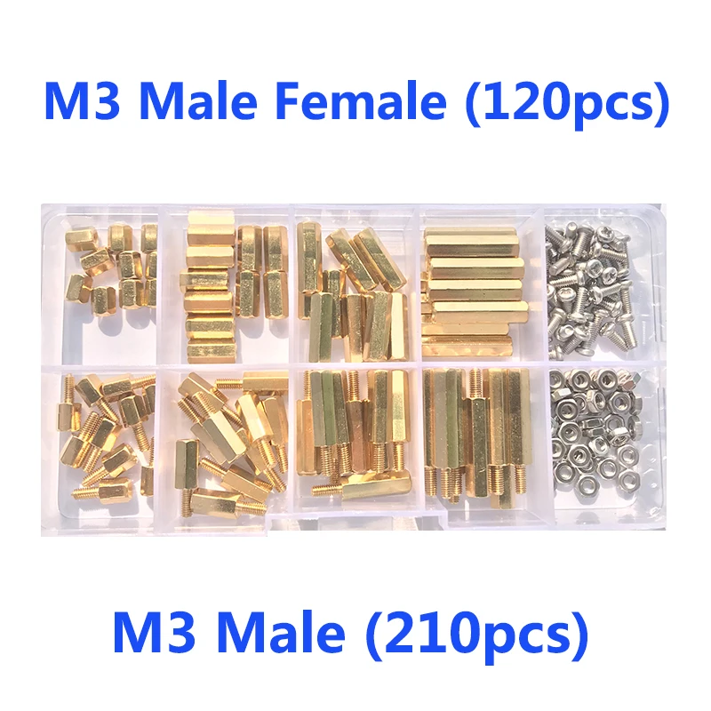 M3 Male Female Brass Hex Column Standoff Support Spacer Pillar 304