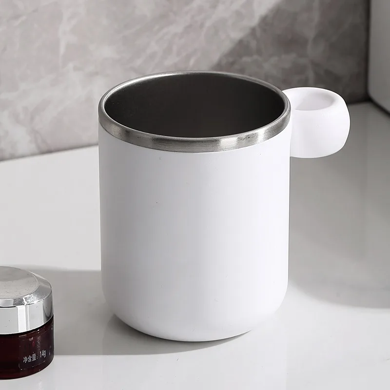 JUSTINLAU Couple Toothbrush Stainless Steel Liner Children's Simple Mouthwash Cup Drinking Utensil Home Bathroom_voghion.com