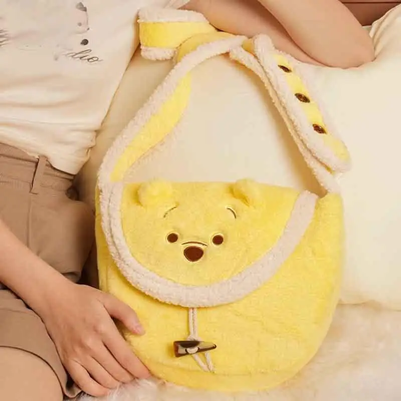

Kawali Winnie The Pooh сумка через плечо плюшевая сумка-мессенджер Мягкий регулируемый плечевой ремень милый детский подарок на день рождения для девочек