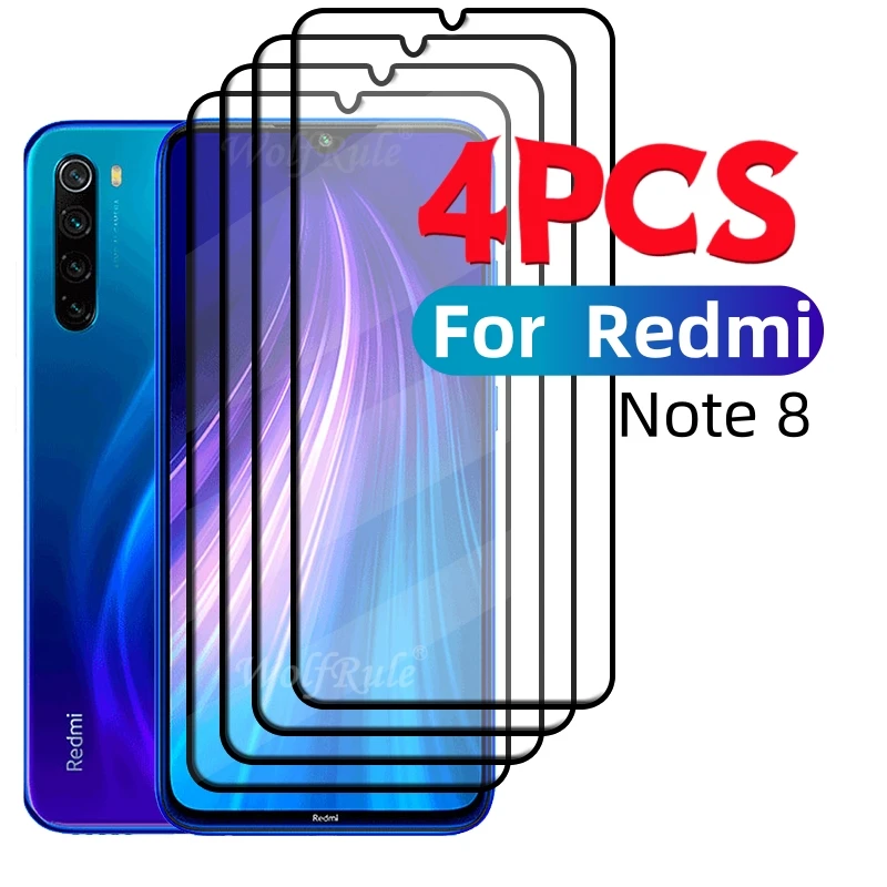 1/2/3/4PCS Volle Abdeckung Glas Für Redmi Hinweis 8 Glas Xiaomi Redmi Hinweis 8 Glas Volle Kleber 9H HD Screen Protector Redmi Hinweis 8 Note8