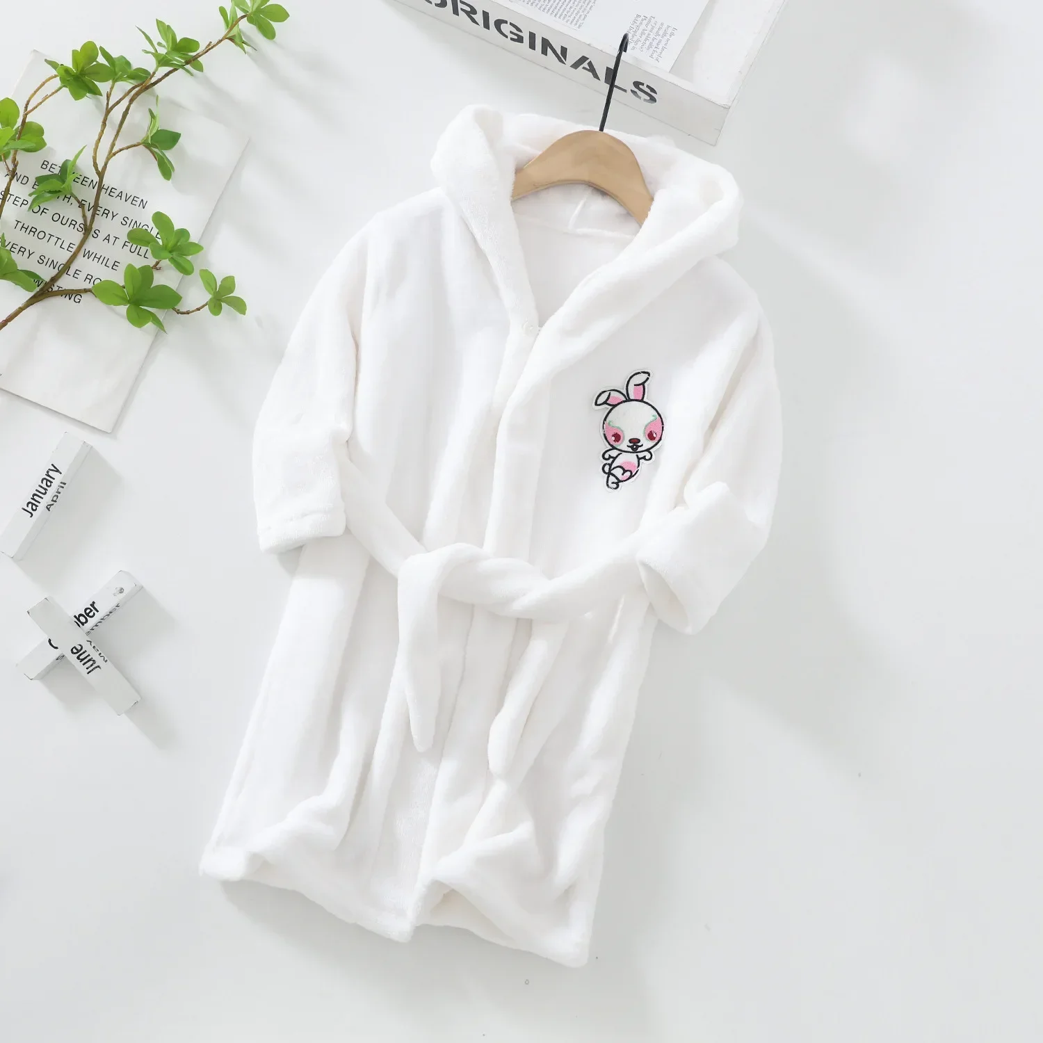 Winter Christmas Bath Robe For Girls Pajamas Animal Hooded Robes Children Dressing Gown Boys Sleepwear Kids Bathrobe 6 8 10 12Y