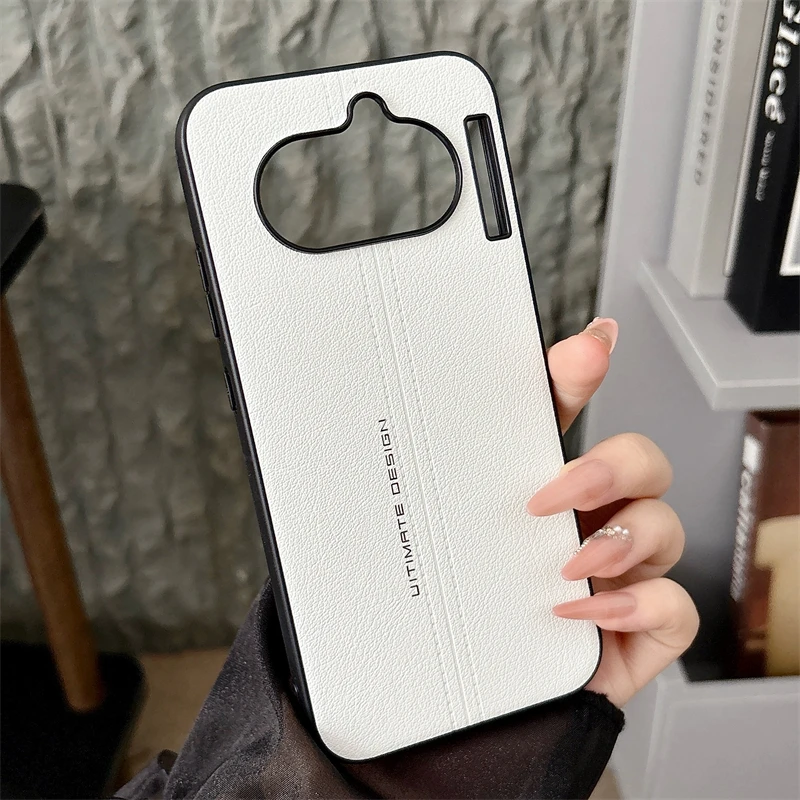 Luxury Silicone PU Leather Back Cover Case - Simple, Shockproof, and Stylish