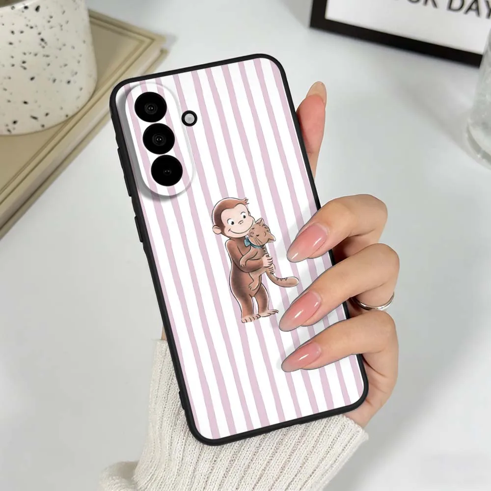 Orange Striped Minimalist Black Phone Case