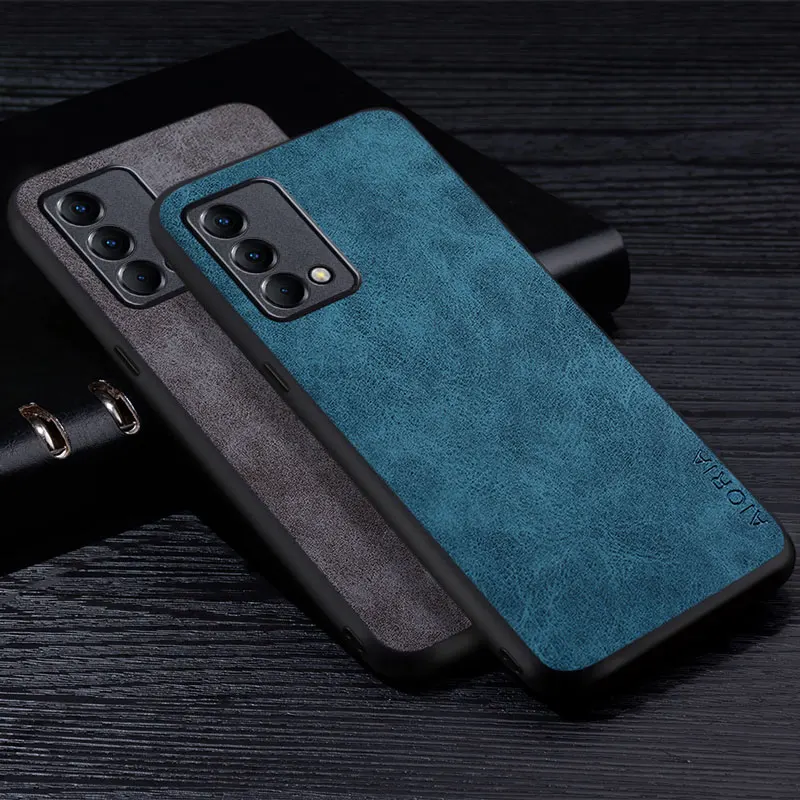 Premium PU Leather Scratch-Resistant Solid Color Phone Case Cover