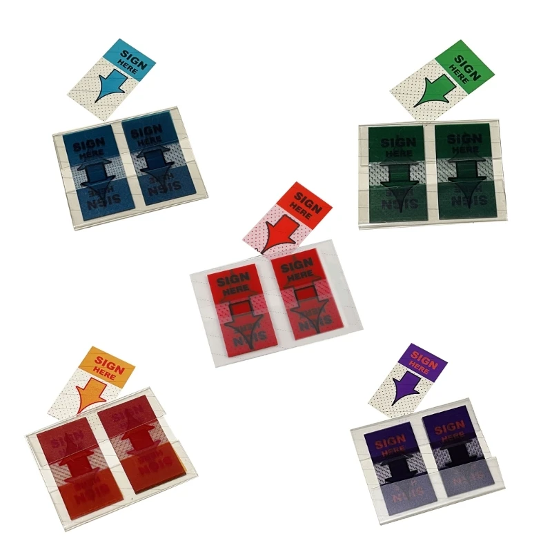 

250Pcs Sign Here Stickers Sign Here Tabs, Sign Date Here Stickers with Dispenser