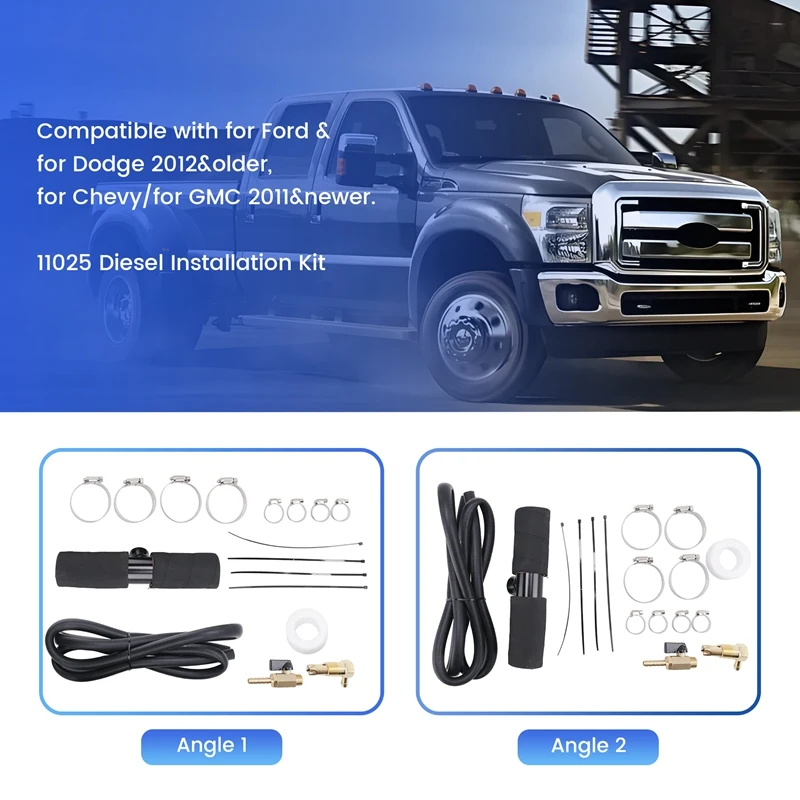 11025 Diesel Installation Kit,For Gravity Fueled Auxiliary Fuel Tank And Newer Models With 1&frac12;Inch Fill Line,For Diesel