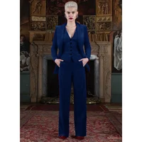 Women's Three Piece Suit Velvet Single Breasted Elegant Women's Pants Suits Female Suits Set Formal New in Matching Groups Sets 2