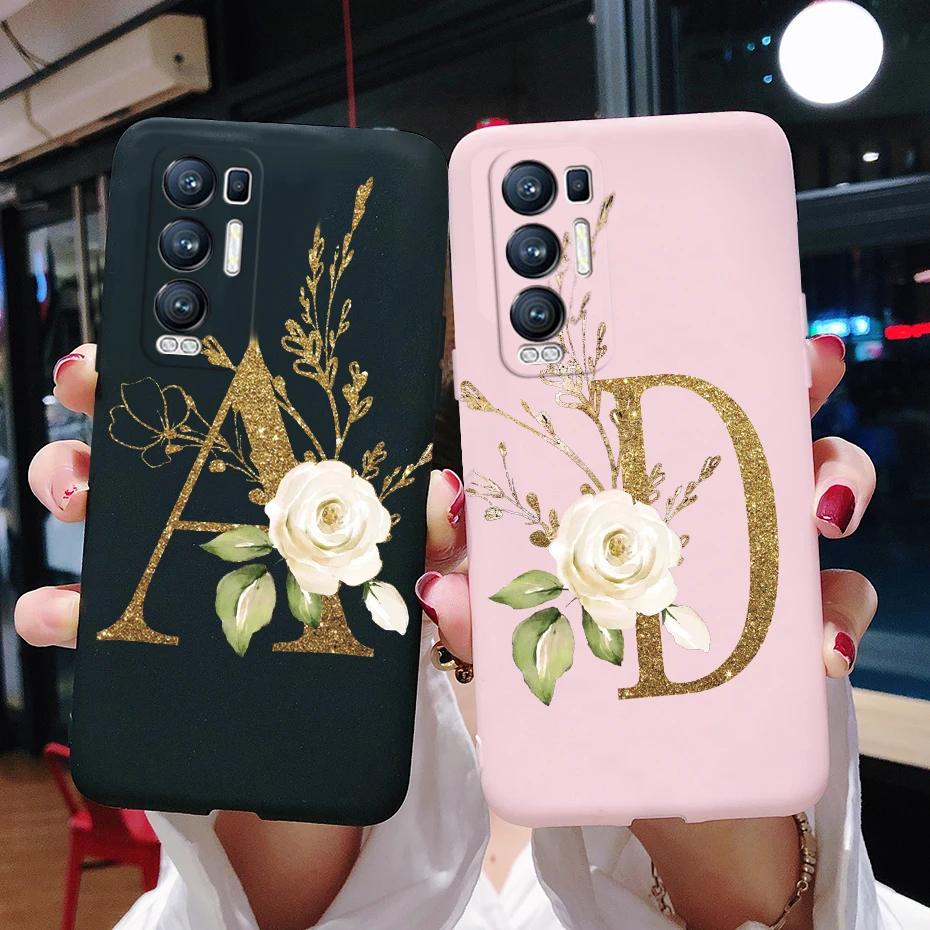 Per Oppo Find X3 Neo Custodia Per Telefono Cph2207 Cute Letters Custodia Morbida In Silicone Per Oppo Find X3 Neo Reno 5 Pro Plus Custodia Fundas