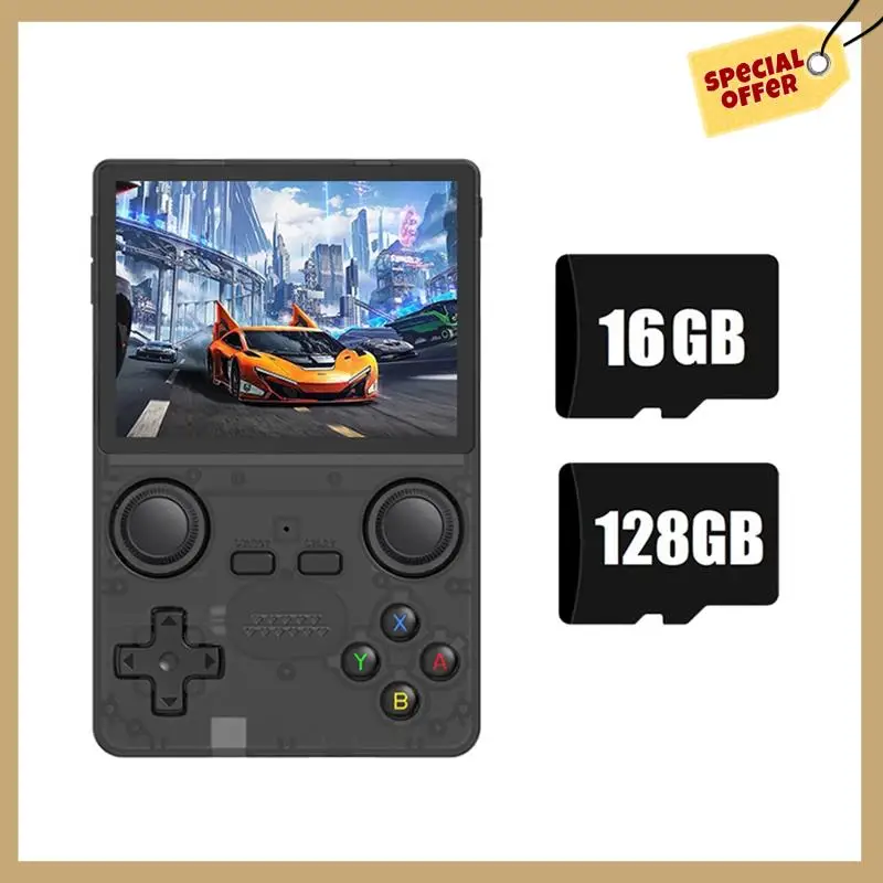 X35S Handheld Video Game Console Hall Joystick Open Source 16G+128G Retro Game Controller For PSP/GBA/N64/MD Emulator C