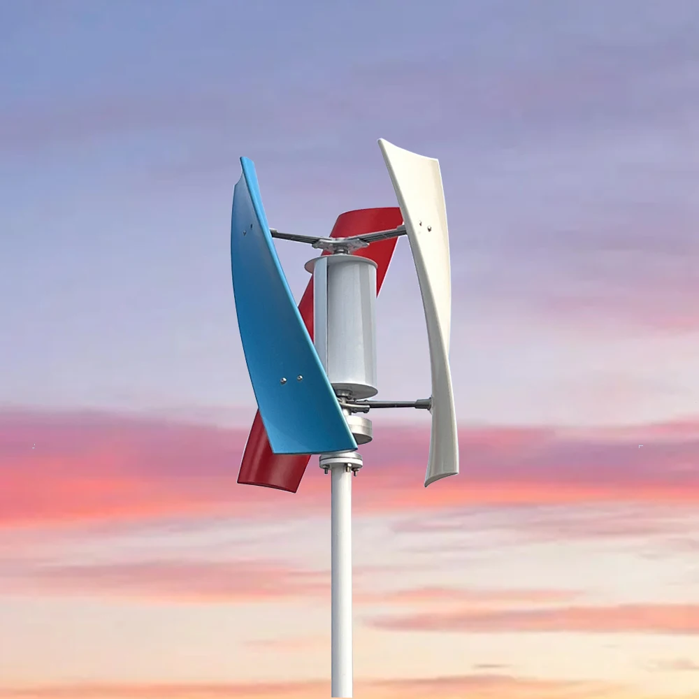 ping Wind Turbine 3000W 5000W 6000W 48V Vertical Generator Permanent Magnet Suspension Low Wind Start Household Control