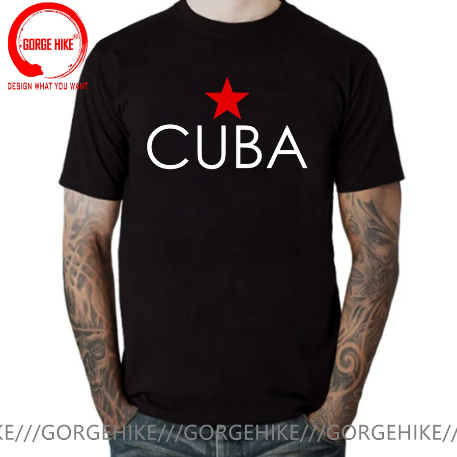 Vintage Old School Look Usato Magliette Cubane Havana Fidel Castrista La Revolution Ché Guevara T-Shirt Cuba Libre Tee Shirt Camisetas