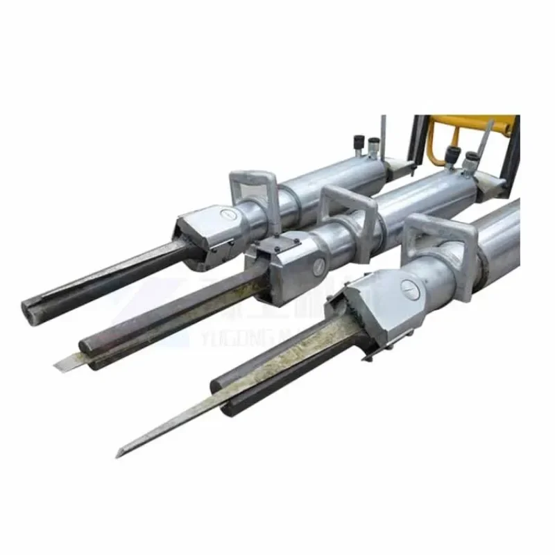 

Hydraulic Driven Split Rock Breaking Splitter Hardrock Excavation Cut Eqiupment 32mm 34mm Rock Splitter for Feathers and Wedges