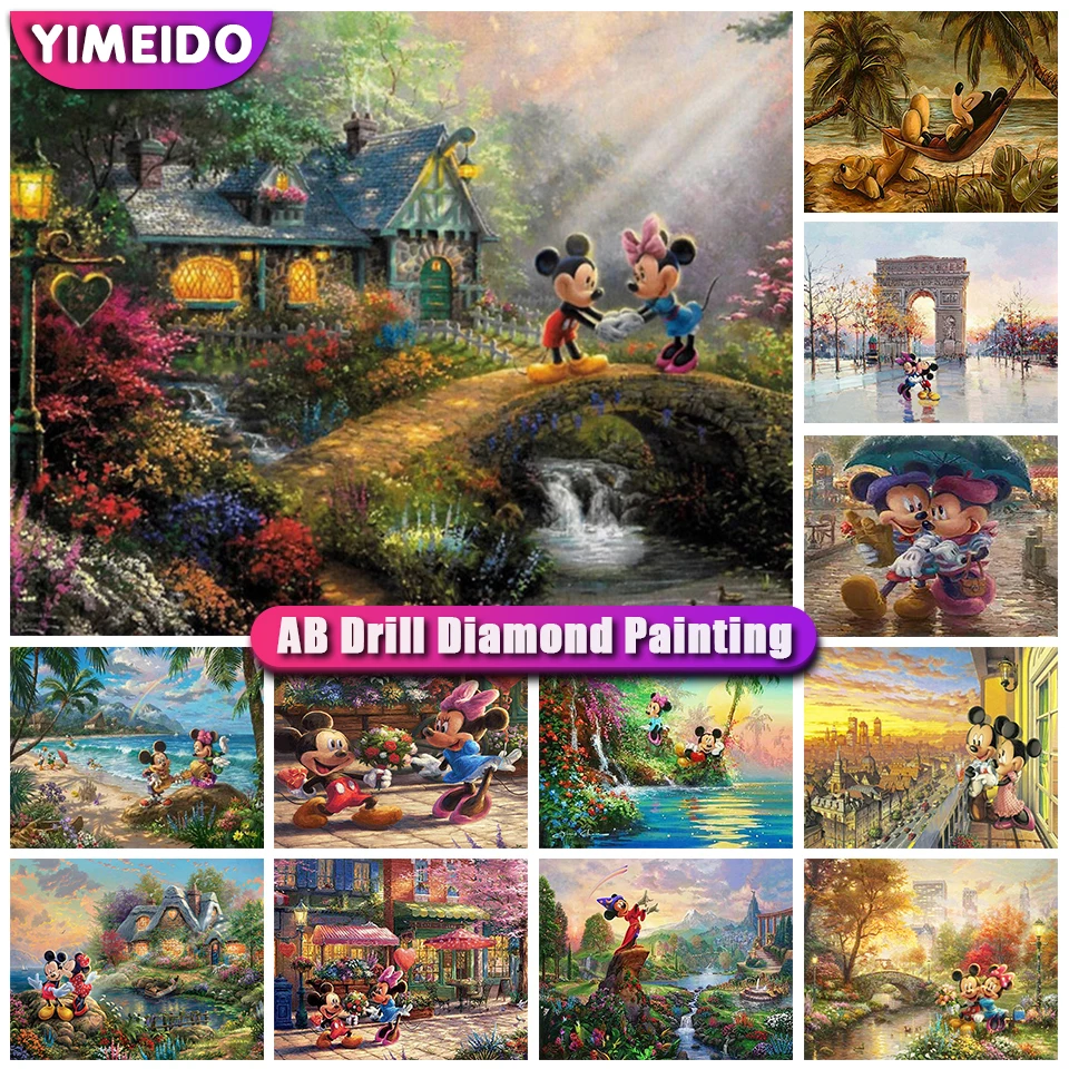 Disney Diamond Art Tarzan Bambi Diamond Painting Art Landscape 5D Full  Drill Kit Princess Bell DIY Cross Stitch Home Decor Gift