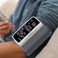 Full Upper Arm Blood Pressure Monitor Rechargeable Digital Three Color LCD large Screen Blood Pressure Monitor With Voice 1