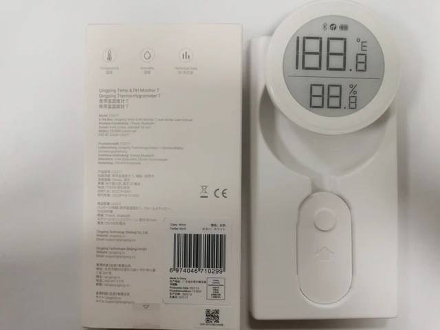 Qingping Thread Temp & RH monitor T Apple HomeKit Smart Home Tracking  Thermo-Hygrometer Sensors,Wireless,Bluetooth and Thread