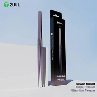 2UUL Ti21 Ti22 Titanium Ultralight Tweezer Purple Curved/Straight for Mobile phone Repair High Precision Flying WireTweezers 3