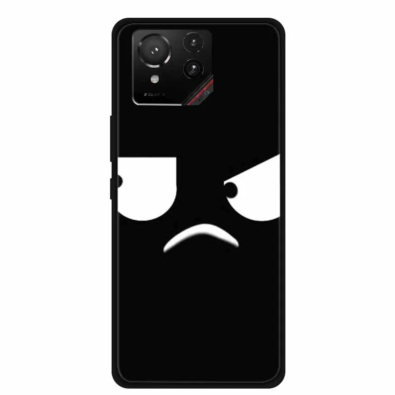 Cartoon Printed Soft Black Silicone Phone Case