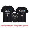 My 1st Birthday As a Daddy Family Matching Shirts Cotton Dad Mom Tshirts Baby Rompers Funny Daddy's Birthday Party Gifts Outfits 2