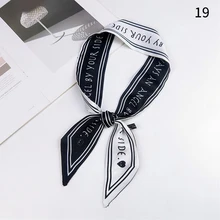

Small Silk Scarf For Women 2022 New Print Handle Bag Ribbons Brand Fashion Head Scarf Small Long Skinny Scarves Wholesale