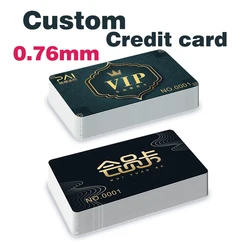 Custom Credit Business Card Plastic Membership VIP Design Logo Name Waterproof Double Side Thank You Personal 85.5*54mm 200pcs