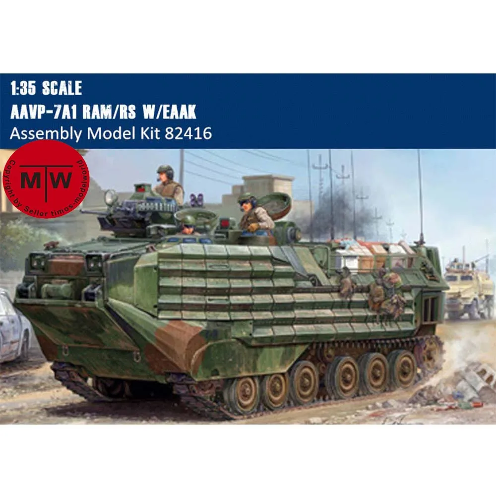 

HobbyBoss 82416 1/35 Scale AAVP-7A1 RAM/RS w/EAAK w/Full Interior Military Plastic Assembly Model Kits