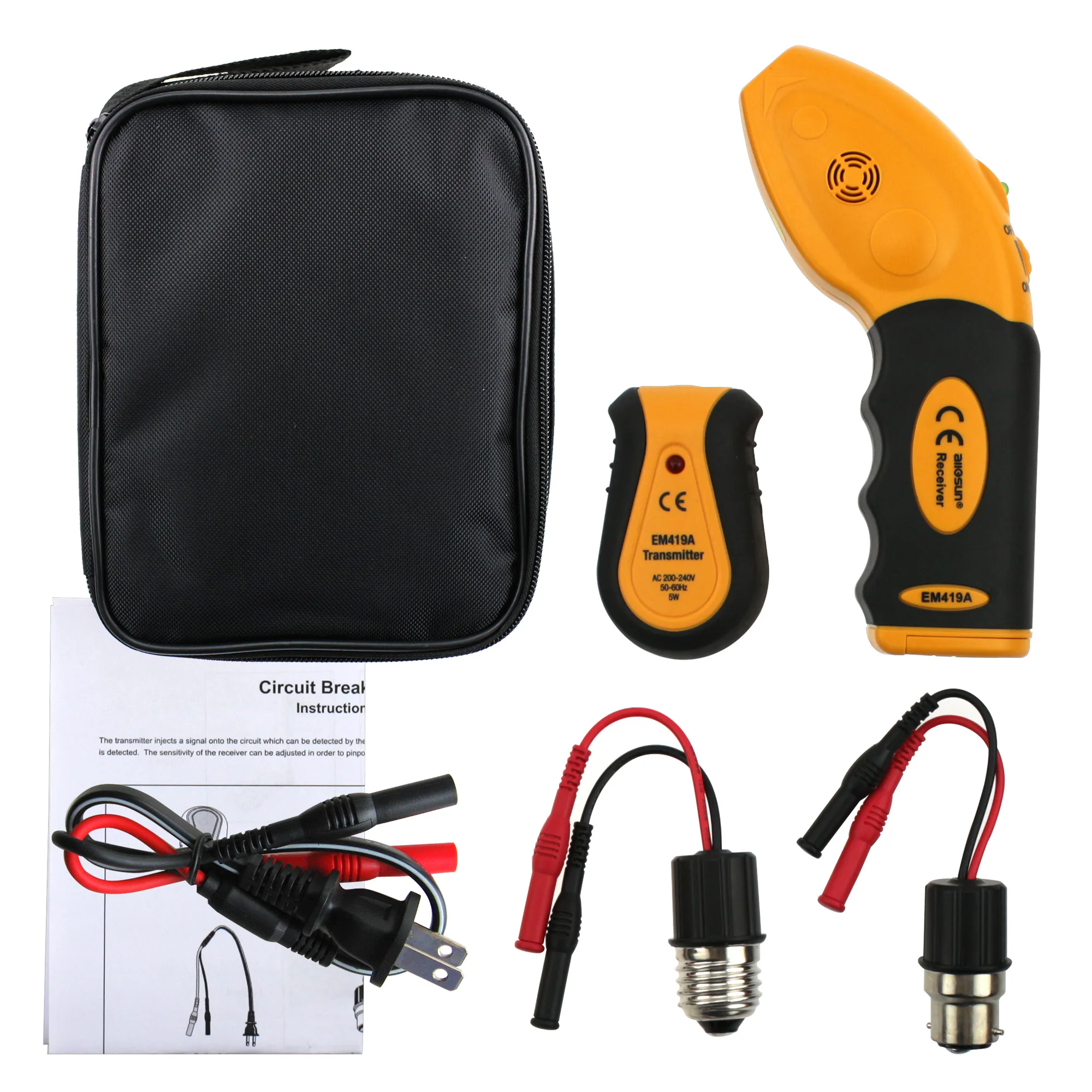all-sun AC 100-120V/200~240V Circuit Breaker Finder Miniature Circuit Tracer Detector Electric Non-Contact Voltage Sensor LED