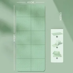 Eco - Friendly Foldable Yoga Mat - Mute, Non - Slip & Double - Sided for Travel Fitness & Floor Workouts (Green)
