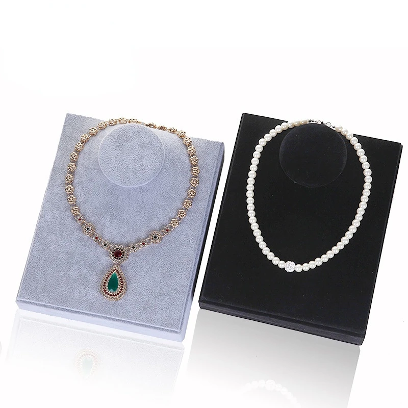

Window Neck Showcase Stand Velvet Mannequin Necklace Pendant Jewelry Display Stand Holder Shelf Jewelry Organizer for Shop Show