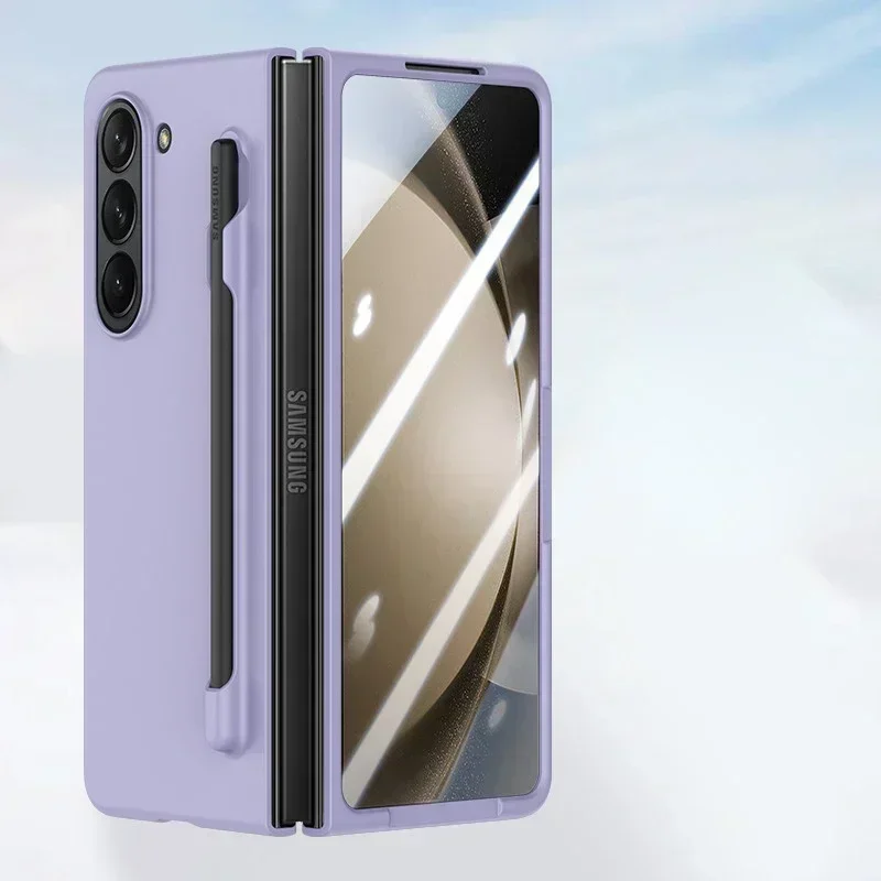 Matte Solid Color Case with S Pen Holder and Slim Screen Protector