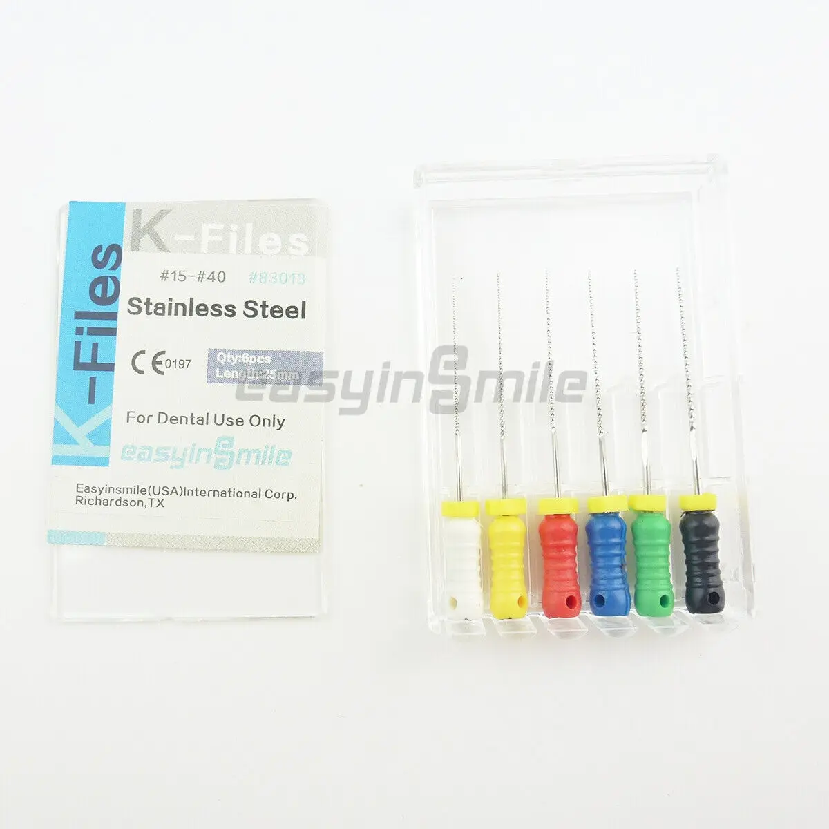 Endo K Files #6 #8 #10 #15 #20 #25 #30 #15-40 #45-80 Dental Stainless Steel Root Canal Hand Use 25MM 10Packs endo rotary files dental pulp files