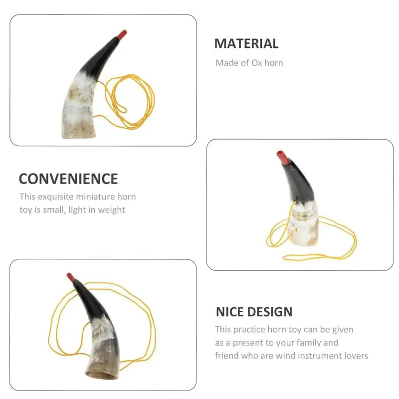 Natural Horn Toy Portable Horn Toy For Children Compact Size Instruments For Music Lovers Performers Wind Instrument