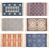 Persian Kilim Cotton Bedside Carpet Woven Mat Bathroom Living Room Carpets Geometric Hand Made Indian Rug Bohemian Printing Rug 6