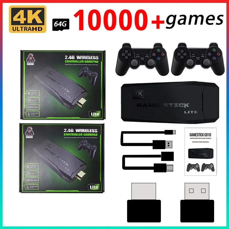 

1 шт./2 шт., Детская игровая консоль 64 ГБ, 10000 игр