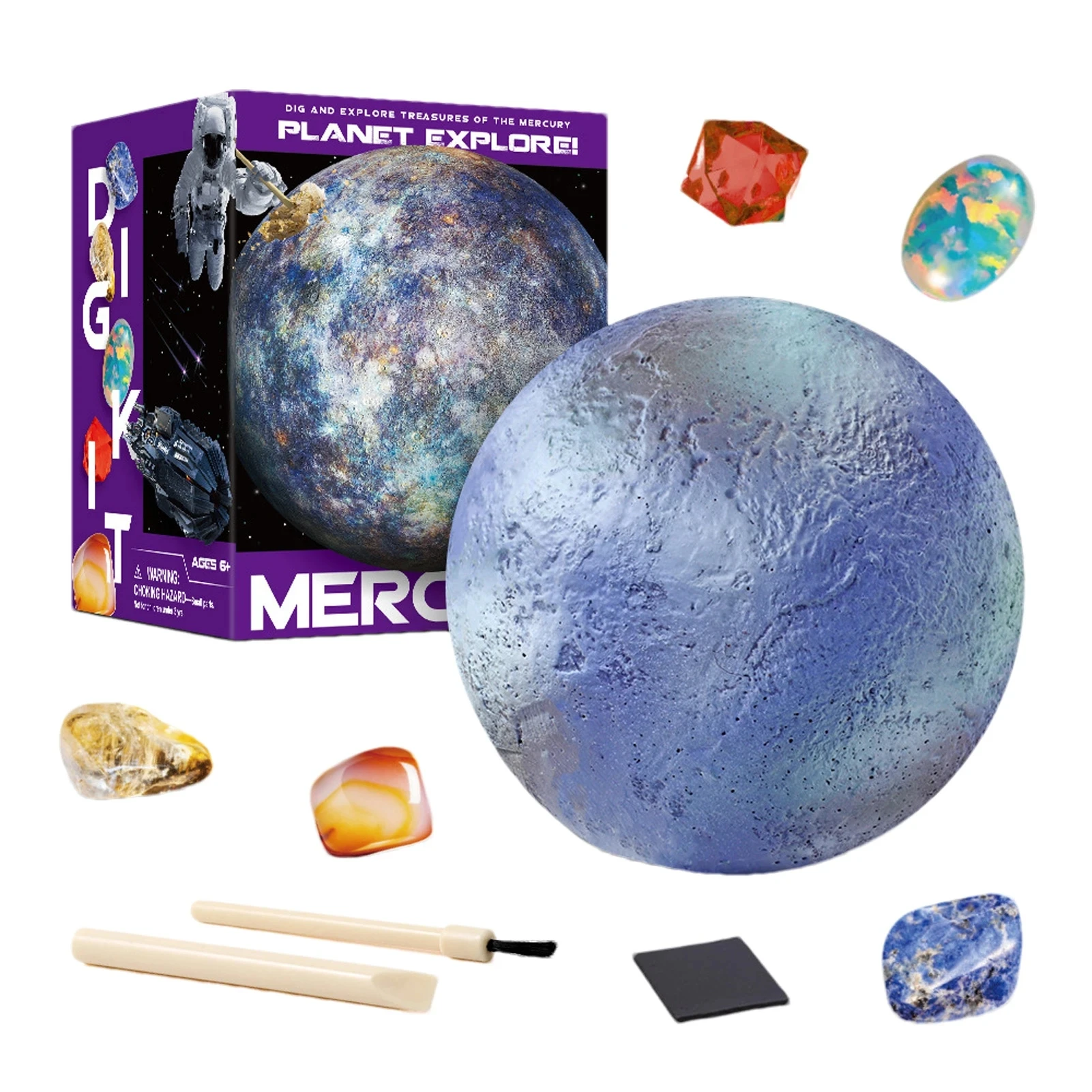 

Children's Scientific Archaeological Toys Solar System Eight Planet Explore Toys Gemstone Crystal Mining Dig Kit Toys Collection
