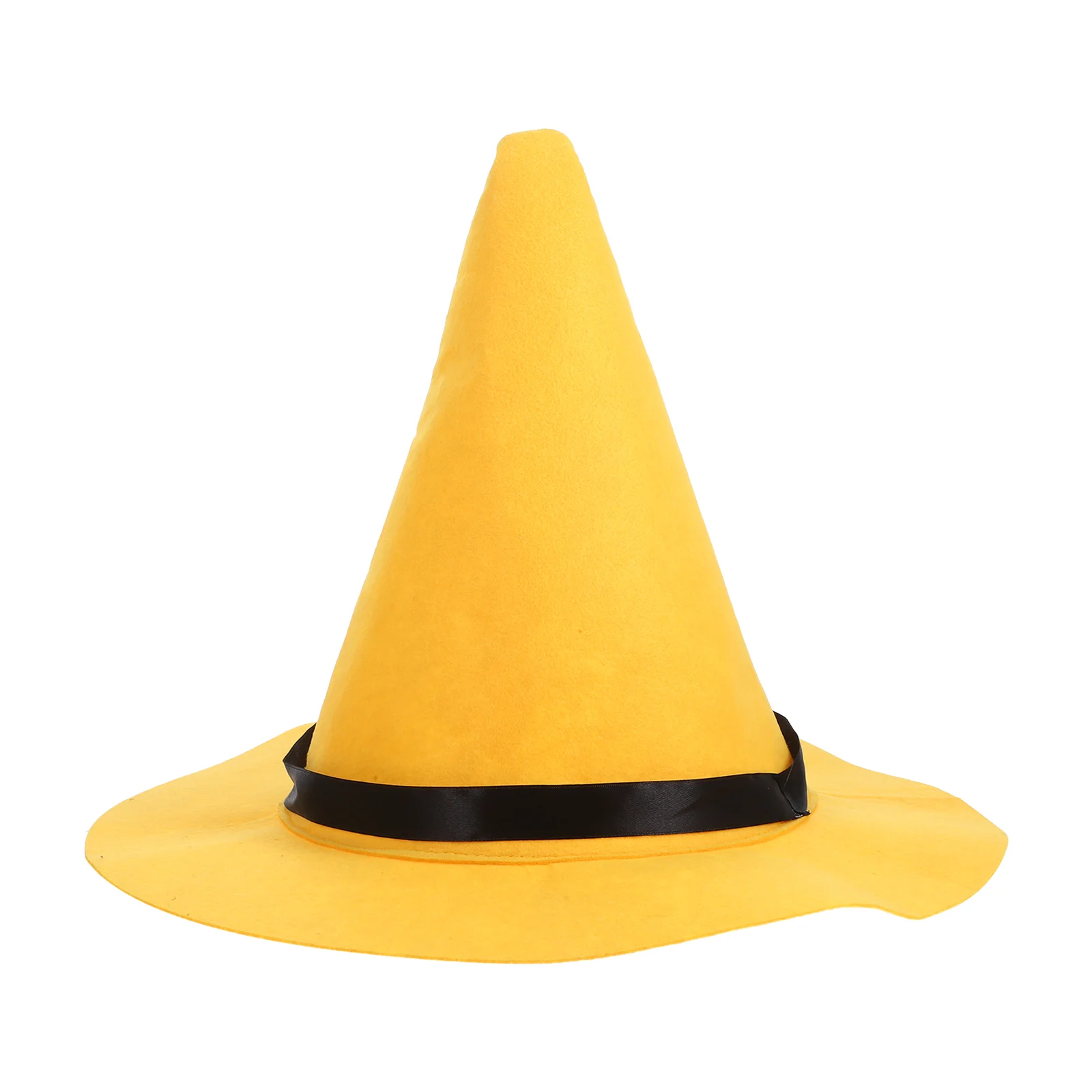 Large Brim Witch Hat Halloween Costumes Cosplay Ornament Party Yellow Felt Cloth party hat halloween witch hat