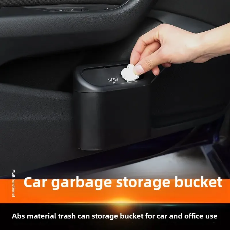 Car-Mounted Hanging Trash Can Multi-Functional Storage Box Practical Waste Bag Interior Vehicle Accessories