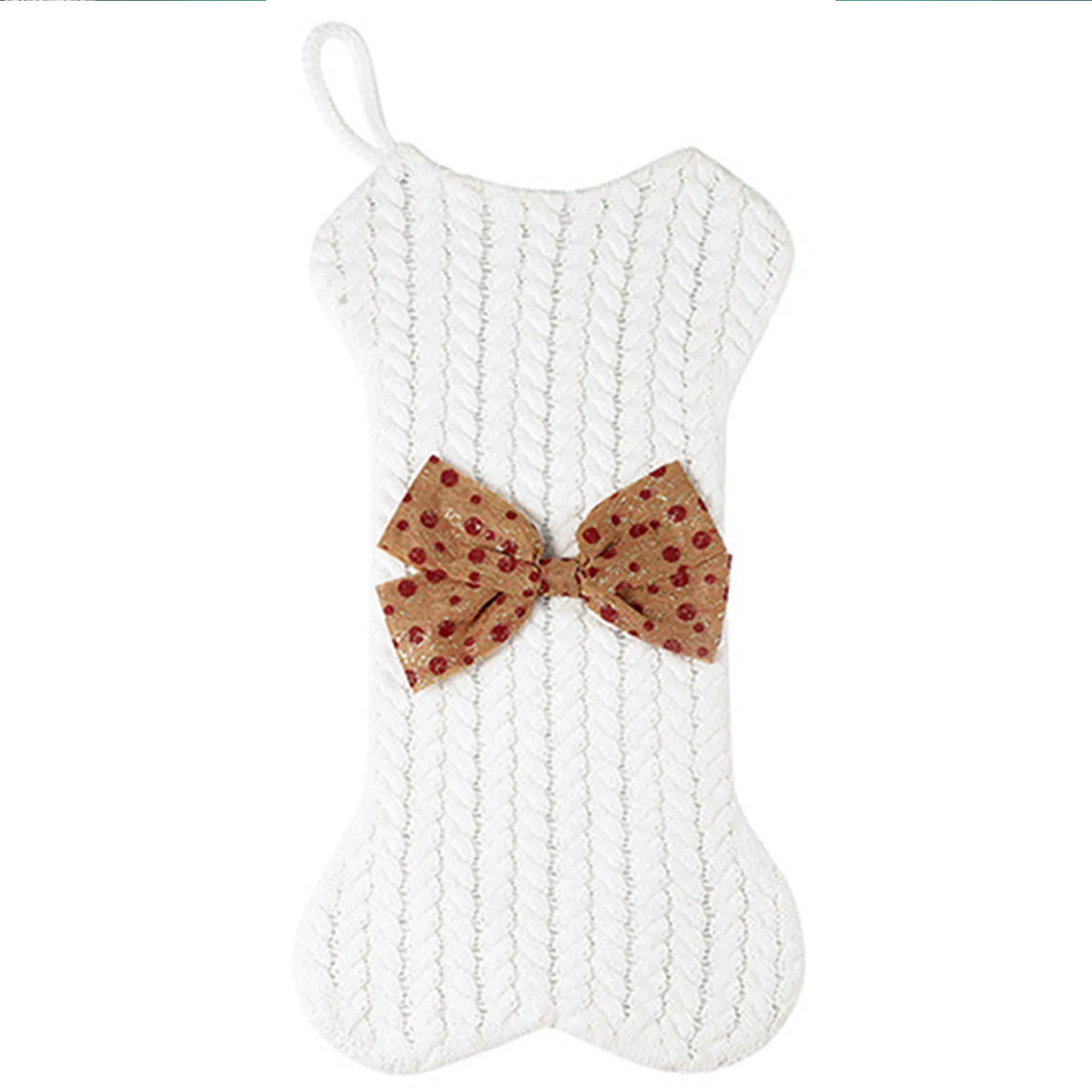 

Рождественские чулки в форме кости, креативные рождественские чулки с бантом для семьи, подарок другу и соседу