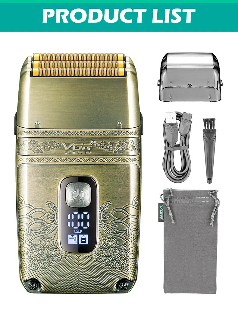 VGR Haar Elektrorasierer Rasierer Wasserdicht Trimmer Barber Bart Schneiden Rasieren hine Für Männer V-335_voghion.com