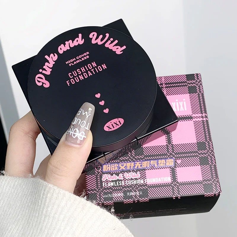 

Hydrating High Cover Cushion Foundation Long Lasting Oil-control Waterproof Natural Matte Facial Makeup Brighten Skin BB Cream