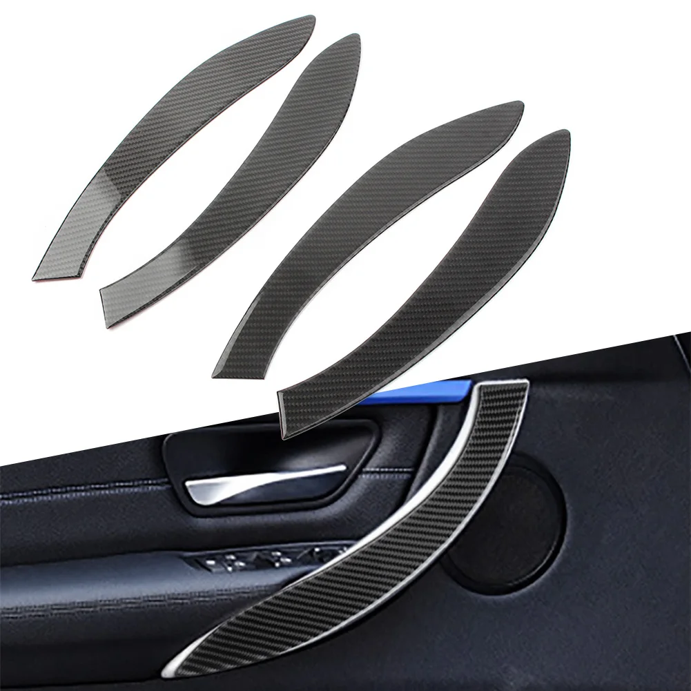

Car Inner Door Handle Cover Trim Carbon Fiber ABS for BMW 3 Series F30 F31 2013-2017 GT3 F34 14-17 & 4 Series F36 2015-2017