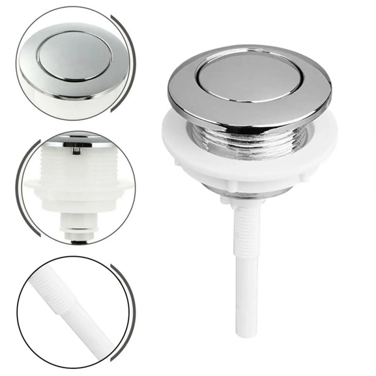 Toilet Button Toilet Tank Accessories Round Tank Button 46mm Replacement Single Flush Home