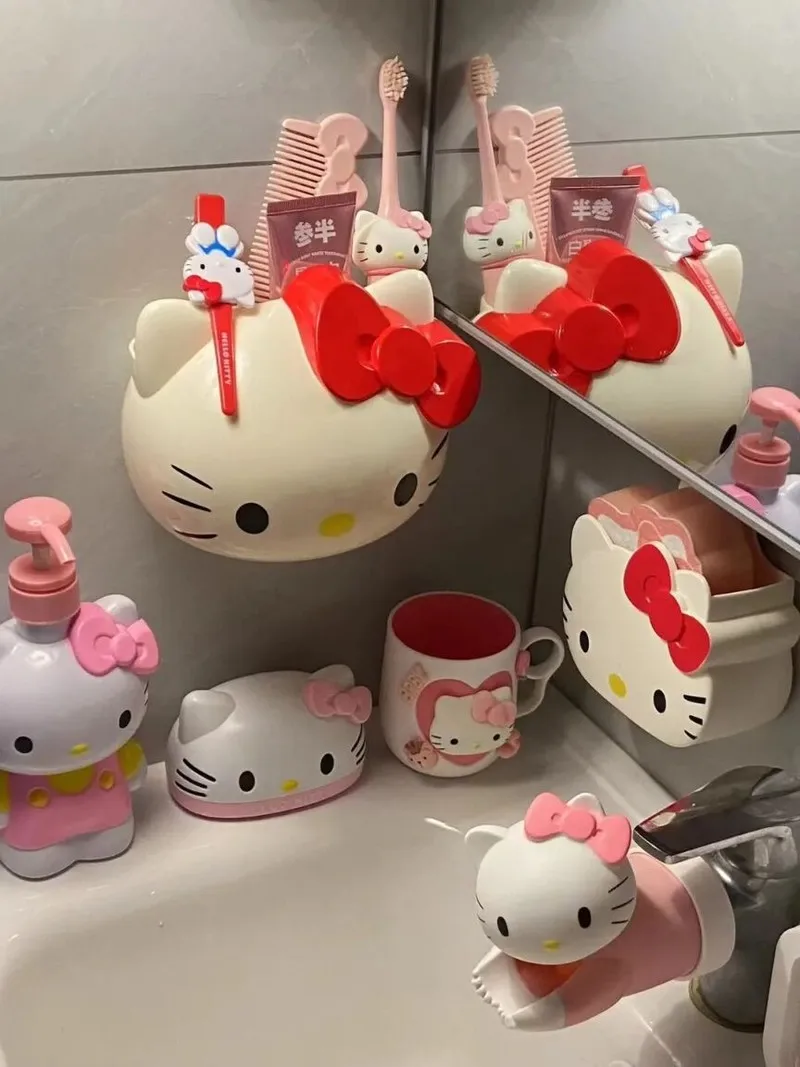 Lot de 5 Accessoires de Salle de Bain (Résine de Fleurs 3D