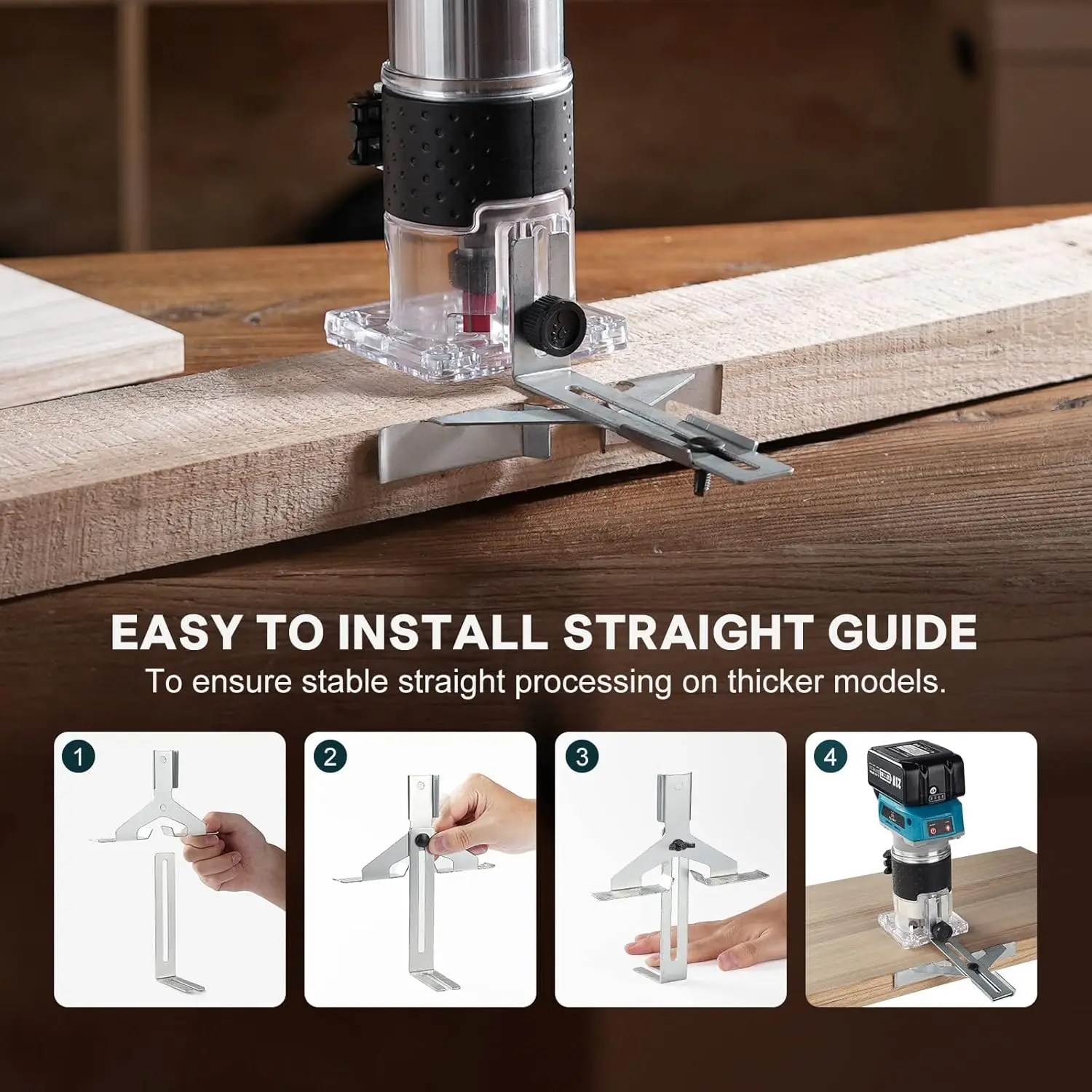 Cordless Compact Router Wood Router Tool With 2PCS Batteries 21V Brushless Portable Handheld Palm Routers for Woodworking