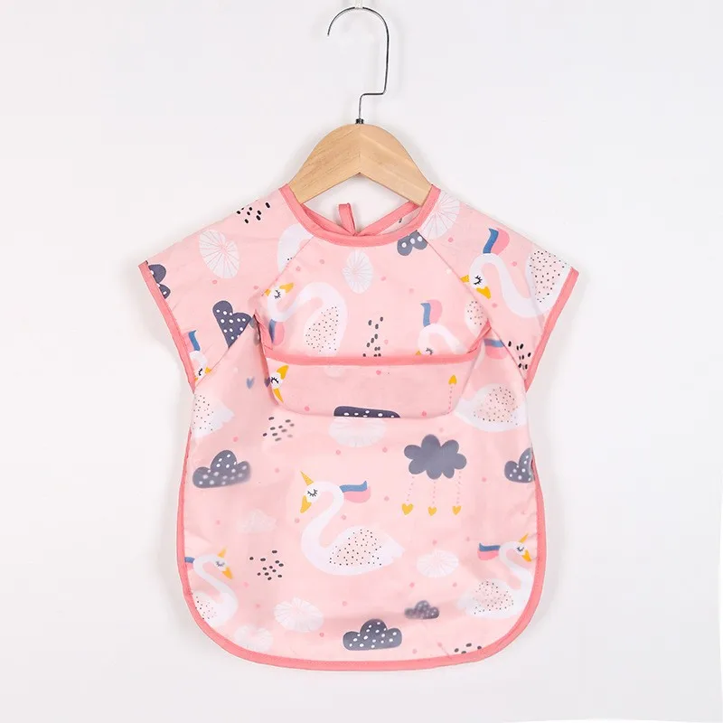 Baby Apron Bibs Toddler Long Sleeve Scarf Waterproof Art Smock Feeding Bib Infant Boys Girls Kid Burp Cloth Bandana s baby bib feeding bib cotton bib cotton bib set children painting apron