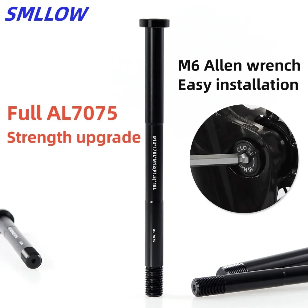 Smllow M12 Axle MTB Road Bike Thru Axle 12*142 12*148 12*168 12*175 frame front fork shaft skewer bicycle thru Axle 3