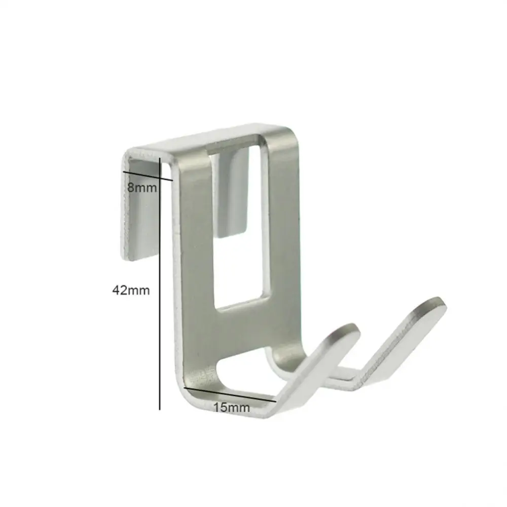 Aluminum Hooks 1/2PCS Free Hole Shower Glass Door Towel Bag Plug Shaver Holders Bathroom Kitchen Organizer Home Storage Racks storage rack,towel hooks,bathroom hooks