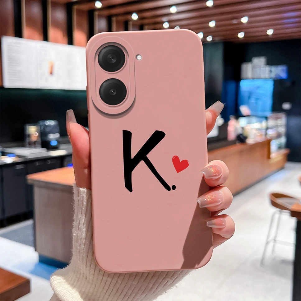Love Letter Simple Style Shockproof Silicone Bumper Case with Camera Protection